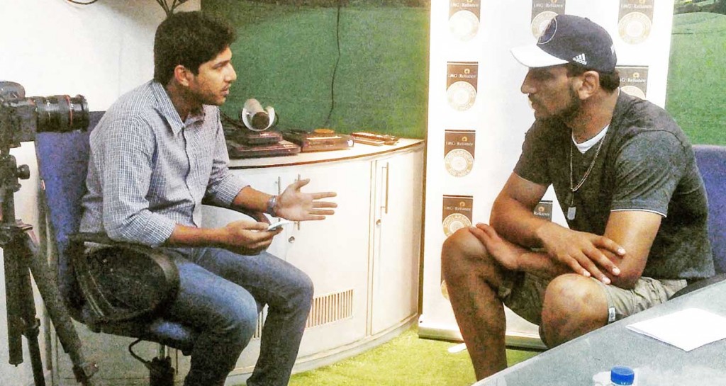 Vishnu interviewing Satnam Singh (India's 1st NBA Player)